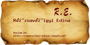 Rózsavölgyi Edina névjegykártya